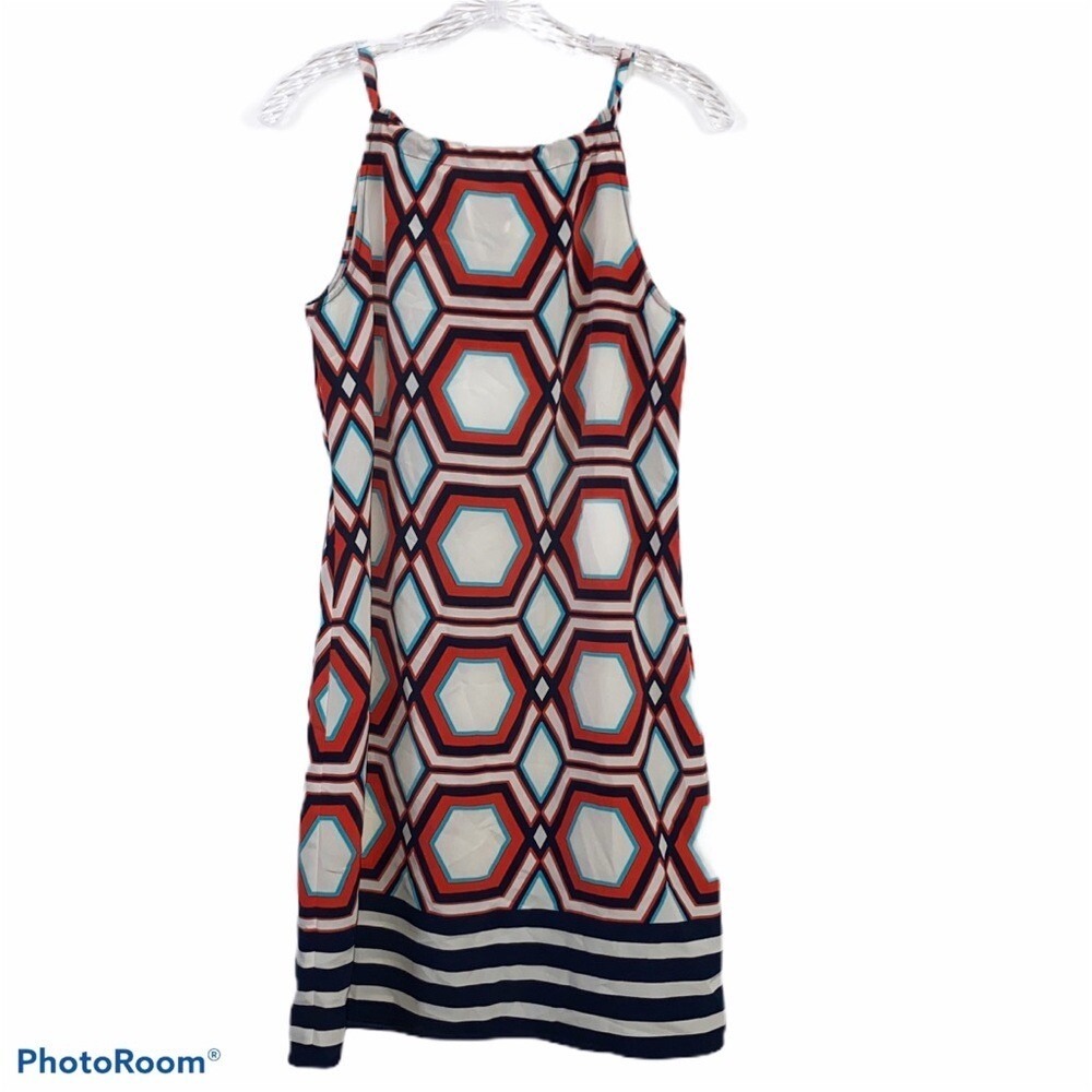 Crown‎ & Ivy Sleeveless Shift Dress Tie Neck Small